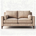 Canapé en cuir synthétique beige avec accoudoirs 150 x 80 x 85 cm