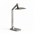 Lampe de bureau en métal chromé avec abat-jour noir 25 x 15 x 50cm