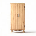 Armoire en bois naturel de 80 x 40 x 180 cm pour rangement vertical