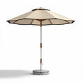 Parasol en toile beige avec pied en béton pour jardin dimensions 250 x 250 x 250cm