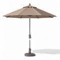 Parasol déporté en métal avec toile beige 250 x 250 x 240cm pour jardin