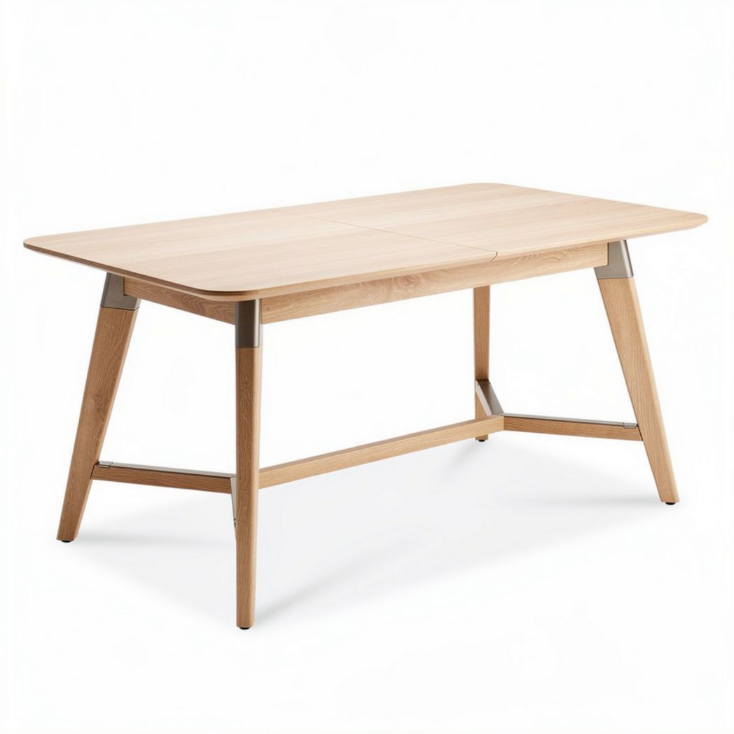 Table de salle à manger en bois clair dimensions 150 x 80 x 75cm design moderne