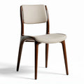 Chaise en bois avec assise en tissu beige dimensions 45 x 45 x 85cm