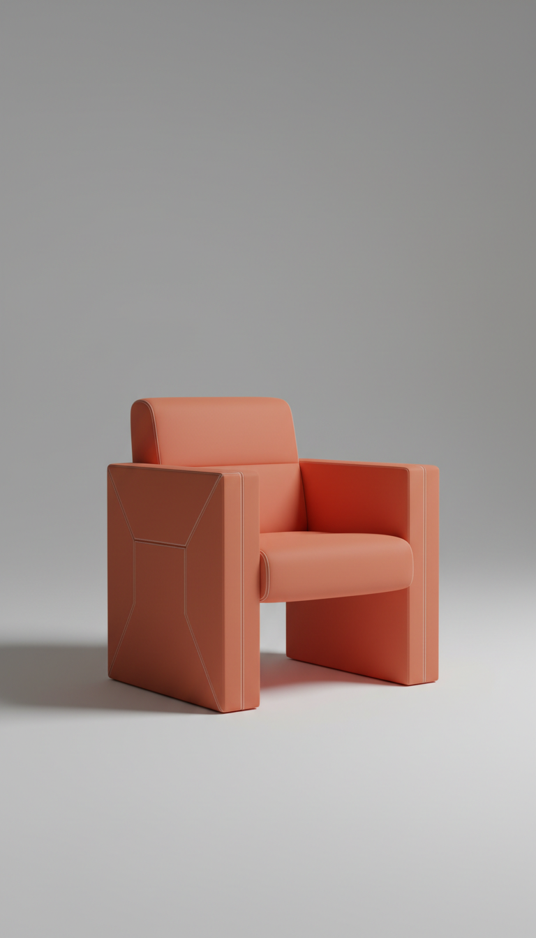 Fauteuil accent terracotta vibrant